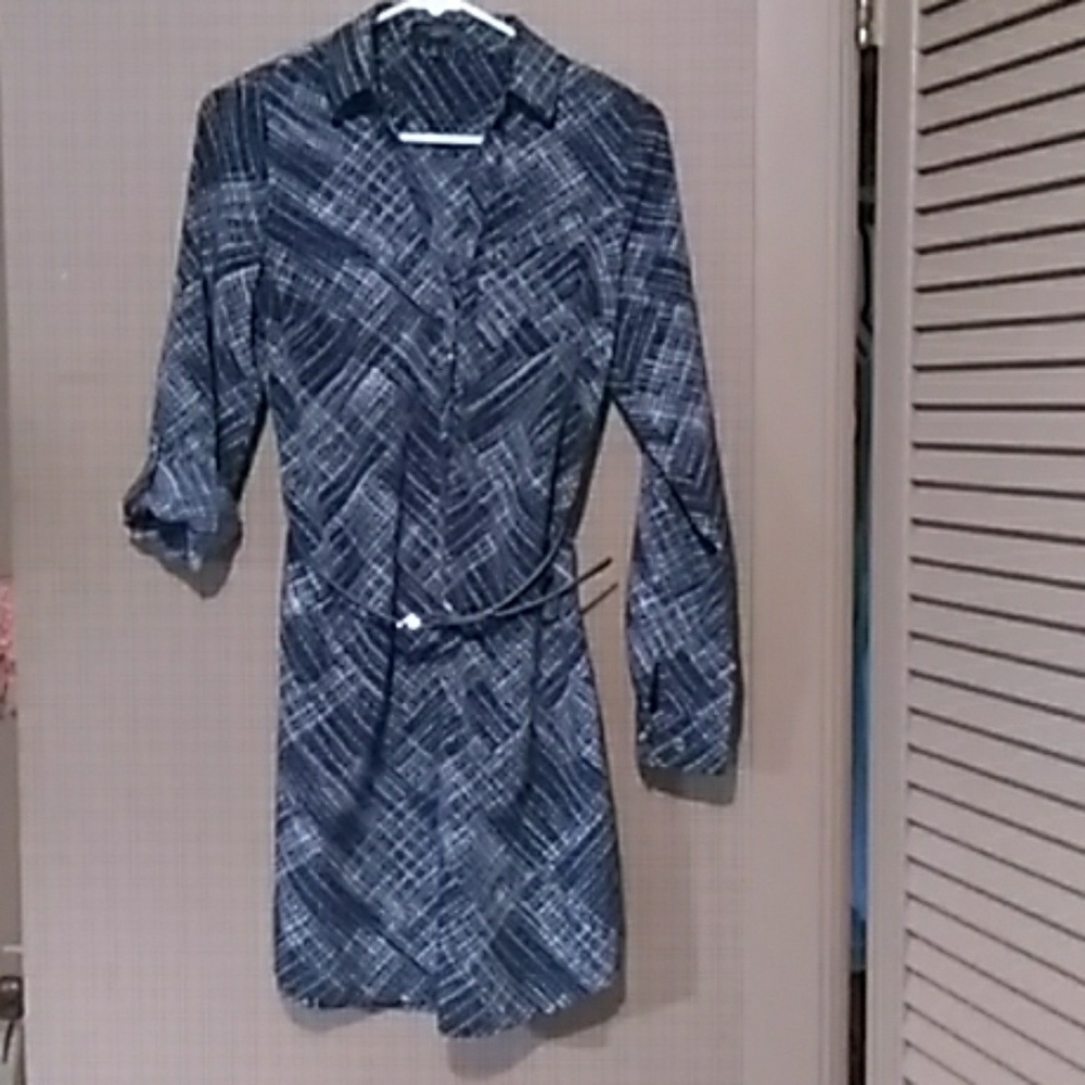 NavyBlue Belted ShirtDress ⭐ Boss!